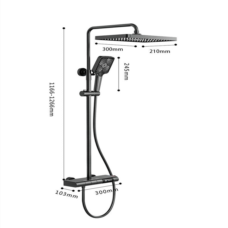 All Copper Shower Set with Constant Temperature Control and Digital Display
