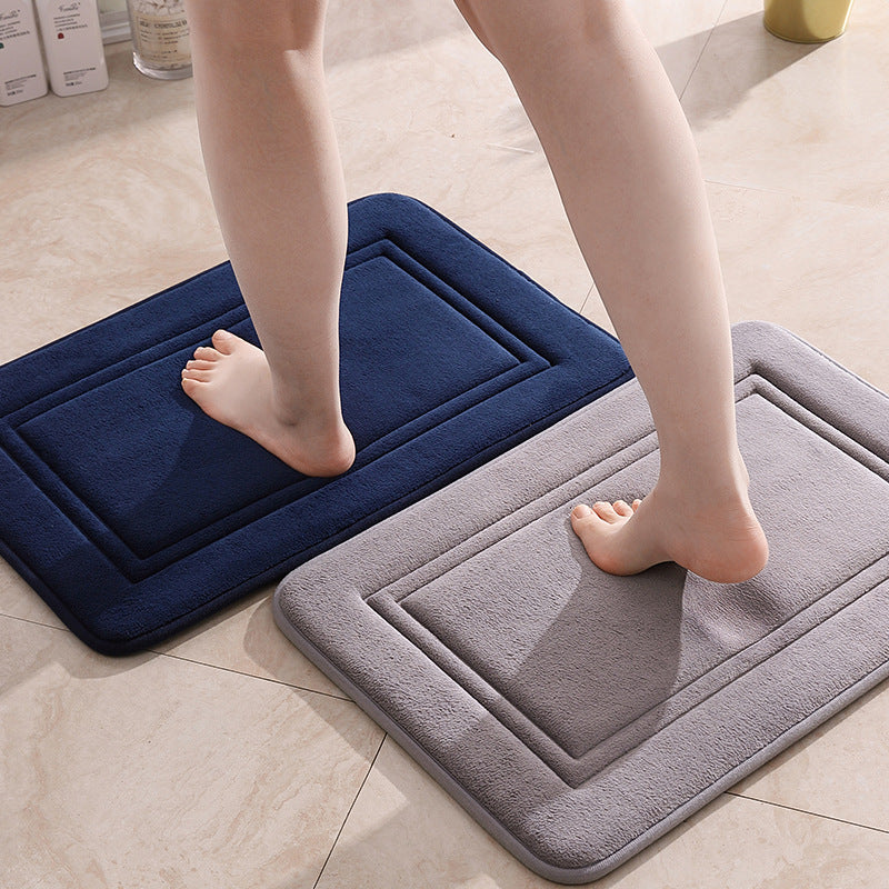 Non-Slip Bathroom & Kitchen Floor Mat – Polyester Fiber with Optional Memory Foam