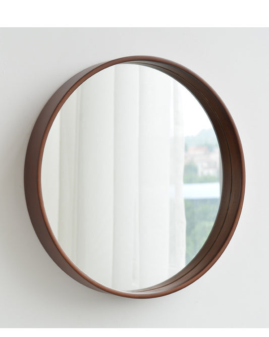Bathroom Solid Wood Simple Hanging Mirror