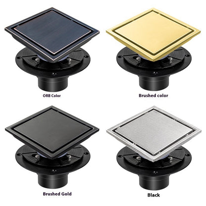 Invisible Floor Drain – 304 Stainless Steel, Deodorizing with Flange or Welded Pipe Options
