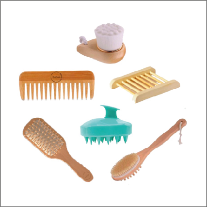 Bath & Body Essentials – 6-Piece Eco-Friendly Bamboo Spa Set