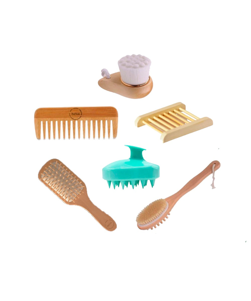 Bath & Body Essentials – 6-Piece Eco-Friendly Bamboo Spa Set