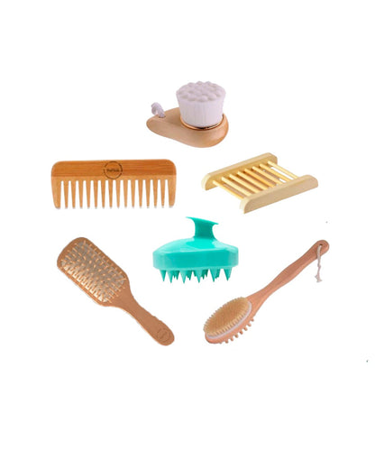 Bath & Body Essentials – 6-Piece Eco-Friendly Bamboo Spa Set