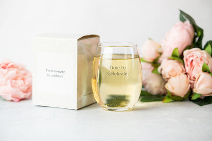 Congratulations Gift Box – Personalized Self-Care Set with Wine, Spa Essentials & Custom Name Lid