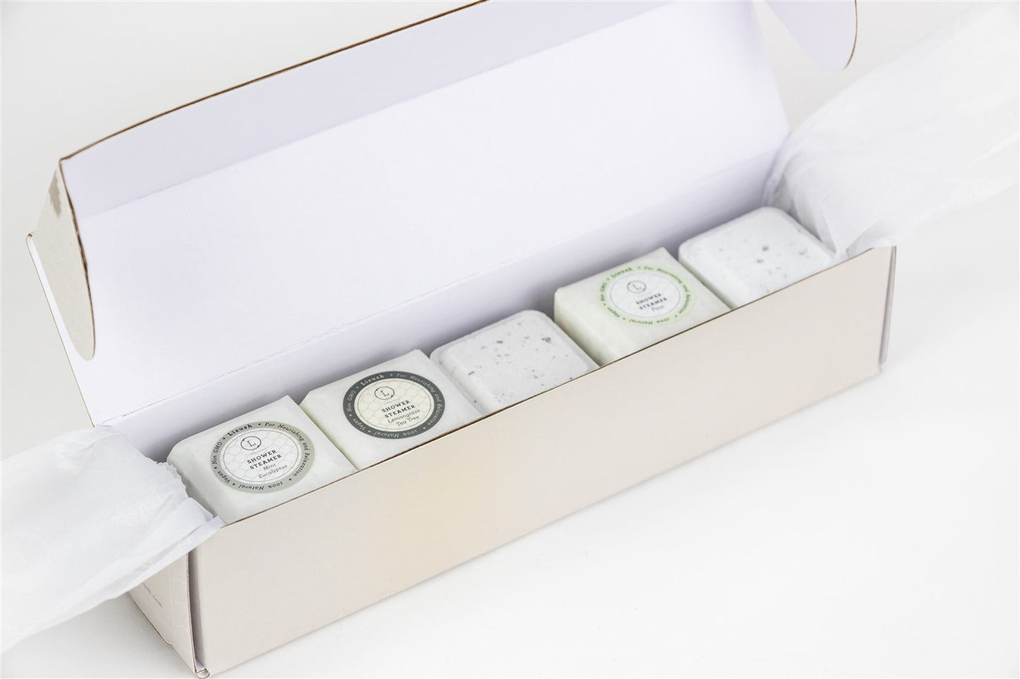 Earthy Shower Steamer Gift Box – Set of 5 Aromatic Steamers for Men & Nature Lovers