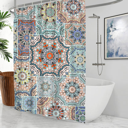 Waterproof Polyester Shower Curtain – Customizable American Style