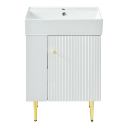 21.6 Inch White Bathroom Vanity