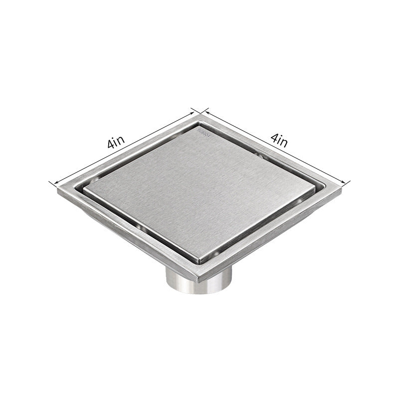 Invisible Floor Drain – 304 Stainless Steel, Deodorizing with Flange or Welded Pipe Options