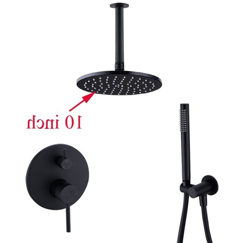 Wall-Embedded Hot and Cold Hidden Shower Head Set – Modern Simplicity Design