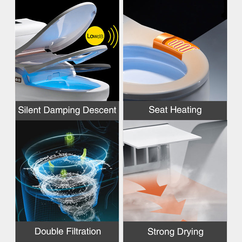 Intelligent Bathroom Toilet Seat Cover with Remote Control and Full Functionality