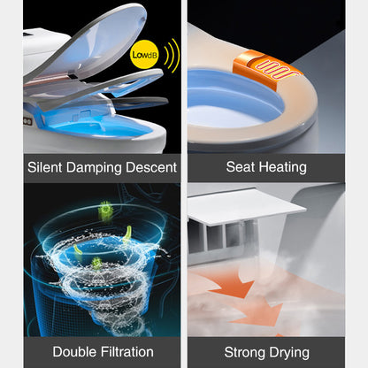 Intelligent Bathroom Toilet Seat Cover with Remote Control and Full Functionality