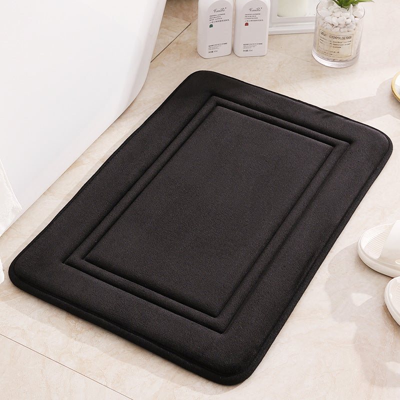 Non-Slip Bathroom & Kitchen Floor Mat – Polyester Fiber with Optional Memory Foam