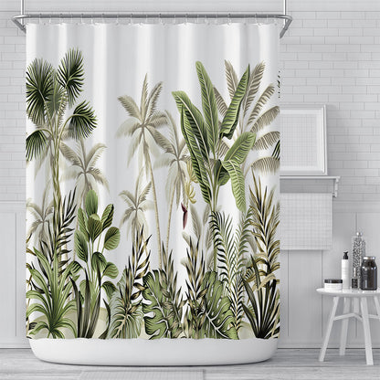 Simple Waterproof Polyester Shower Curtain – Home Bathroom Partition