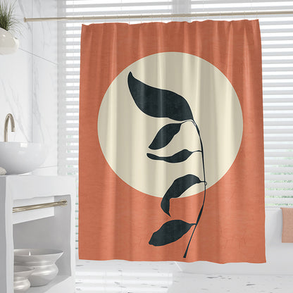 Hand-Drawn Woman Geometric Line Illustration Shower Curtain – Premium Polyester