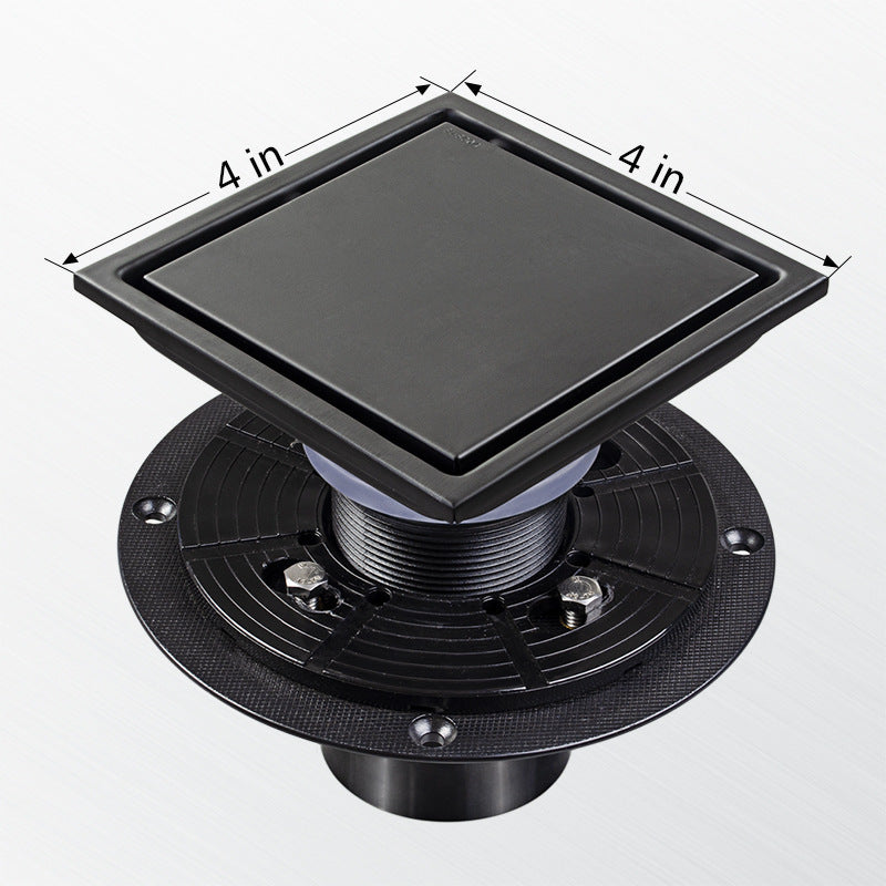 Invisible Floor Drain – 304 Stainless Steel, Deodorizing with Flange or Welded Pipe Options