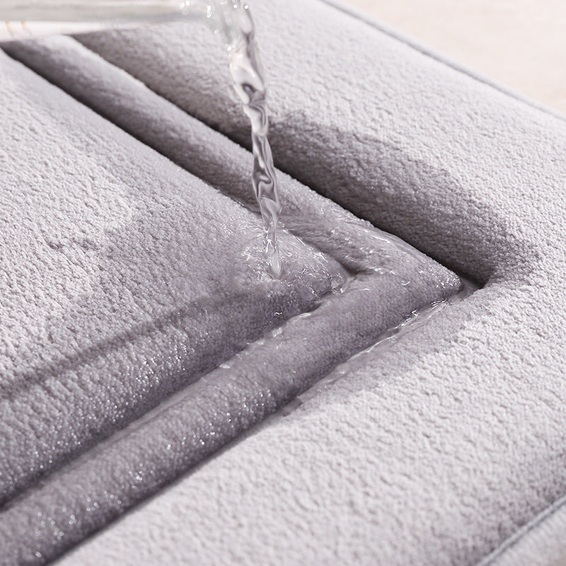 Non-Slip Bathroom & Kitchen Floor Mat – Polyester Fiber with Optional Memory Foam