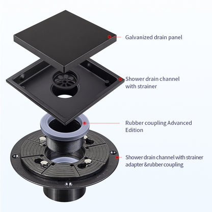 Invisible Floor Drain – 304 Stainless Steel, Deodorizing with Flange or Welded Pipe Options