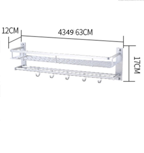 Aluminum Two-Layer Wall-Mounted Bathroom Towel Rack – Practical Storage and Display