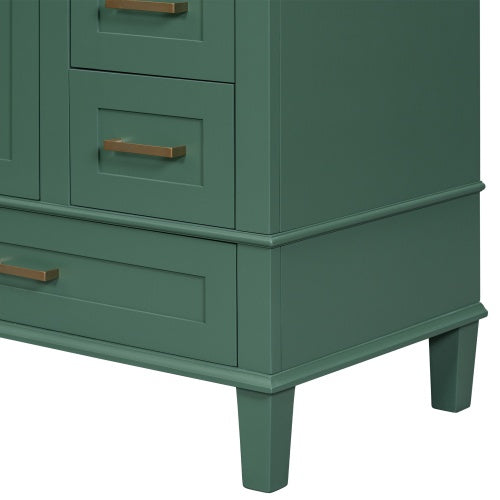 30" Bathroom Vanity – Modern Storage Cabinet with Soft Closing Door, 3 Drawers & Solid Wood Frame