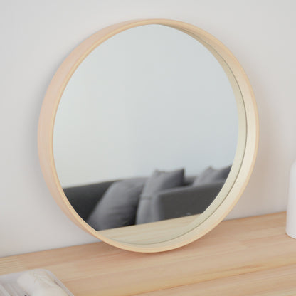 Solid Wood Bathroom Log Wall Hanging Mirror