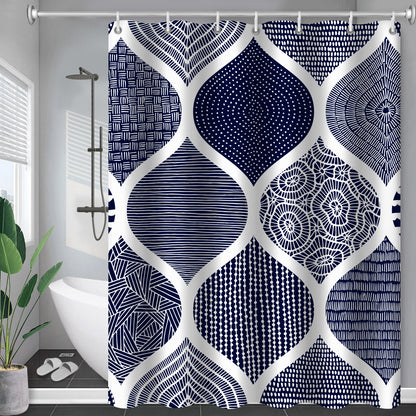 Waterproof Polyester Shower Curtain – Customizable American Style