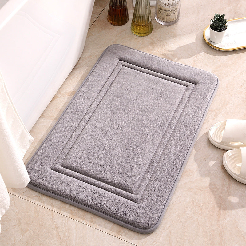Non-Slip Bathroom & Kitchen Floor Mat – Polyester Fiber with Optional Memory Foam