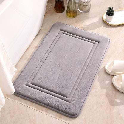Non-Slip Bathroom & Kitchen Floor Mat – Polyester Fiber with Optional Memory Foam