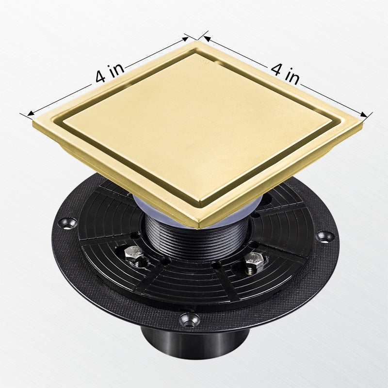 Invisible Floor Drain – 304 Stainless Steel, Deodorizing with Flange or Welded Pipe Options