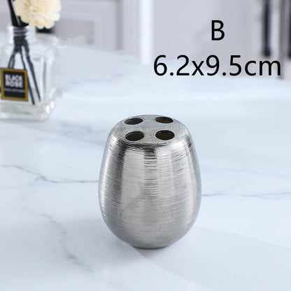 Handmade Retro Brushed Ceramic Bathroom Five-Piece Set