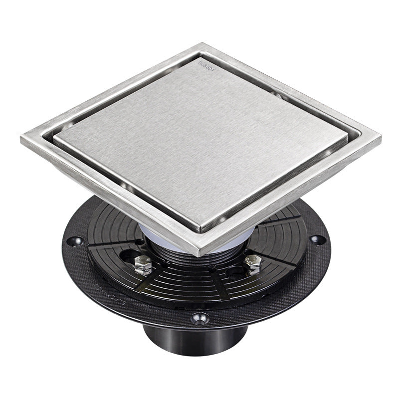Invisible Floor Drain – 304 Stainless Steel, Deodorizing with Flange or Welded Pipe Options