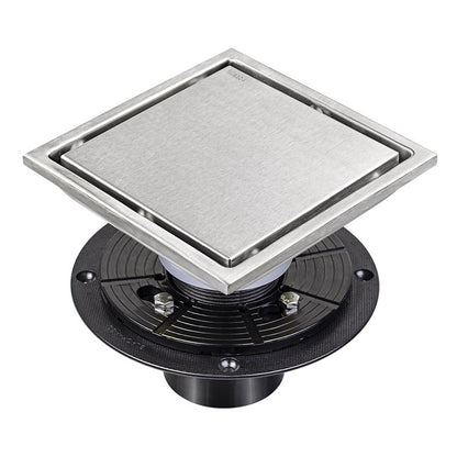 Invisible Floor Drain – 304 Stainless Steel, Deodorizing with Flange or Welded Pipe Options