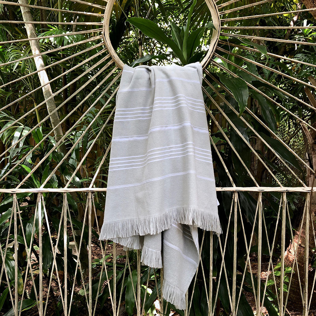 Classic Terry Turkish Towel – 100% Turkish Cotton, Hand-Loomed, Lightweight & Absorbent