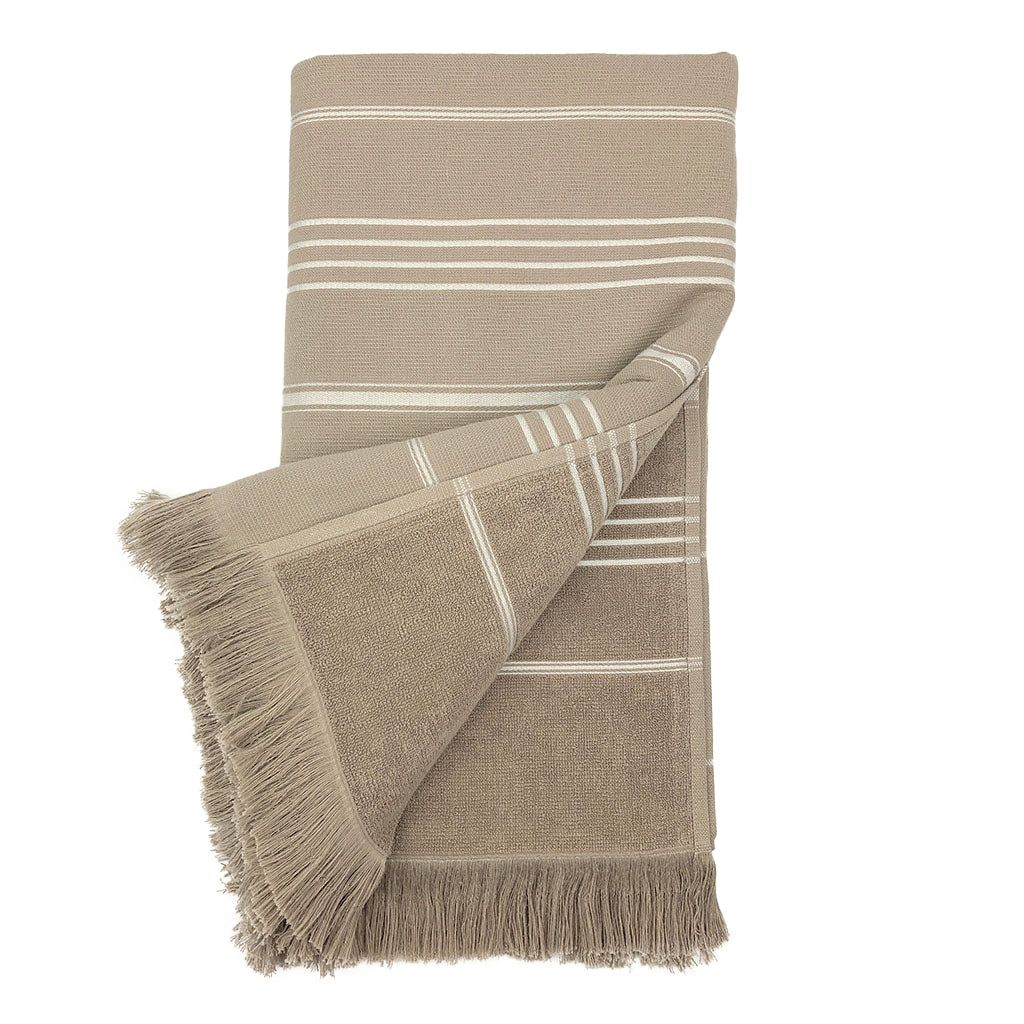 Classic Terry Turkish Towel – 100% Turkish Cotton, Hand-Loomed, Lightweight & Absorbent